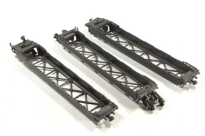 HO Athearn Undecorated 3-Unit Well Car w/ 48ft Wells Some HR Missing