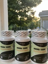 3 X 180 Capsules Moringa Oleifera Leaf Powder 1500mg - Organic Herb Extract 4/27