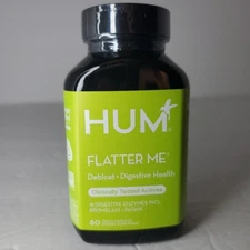 HUM Nutrition Flatter Me Debloat Digestive Enzymes Papain Bromelain 60 Vegan cap