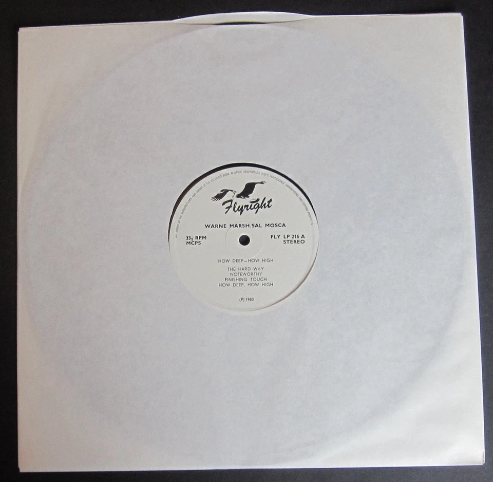 lp vinyl records Warne Marsh / Sal Mosca : How Deep / How High - Image 3 of 4