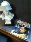 Hand sculptured bust sculpture of Emperor Napoleon Bonaparte & History magazine