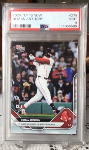2025 Topps Now Roman Anthony #279 RC Rookie Call Up PSA 9 MINT Boston Red Sox