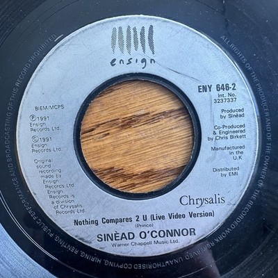 Sinéad O'Connor   Nothing Compares 2 U 7'' Single 1991 Ensign Pop 45  UK IMPORT