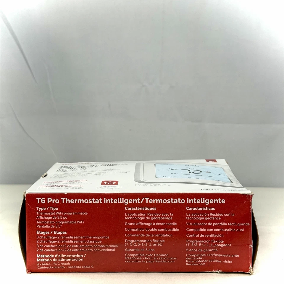 Honeywell Home T6 Pro Smart Thermostat Programmable TH6220WF2006 White - Image 2 of 4