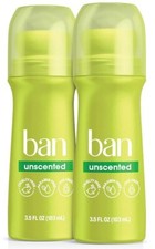 Ban Original Unscented 24-hour Invisible Antiperspirant 3.5 Fl Oz Pack of 2 