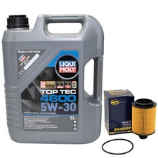 Motoröl Set 5W-30 5 Liter + Ölfilter SH 4066 P für Opel Astra J Caravan