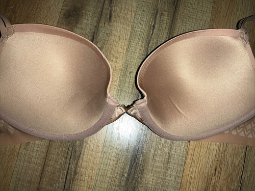 VICTORIAS SECRET So Sexy Push Up “V” Demi Bra 34B NWST Beige Nude Tan - 第 8/9 張圖片