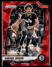 2024-25 Panini Prizm Cameron Johnson Red Ice Prizm #202 Brooklyn Nets