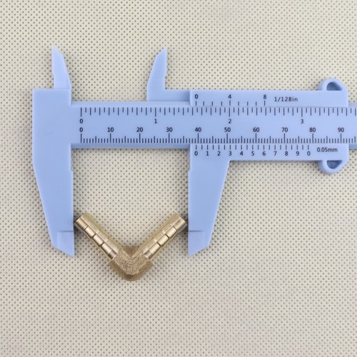 1Pcs 1/4 Inch (6mm) Brass Barbed Tube Pipe Fitting Hose Barb Elbow 90 Degree - Picture 6 of 8