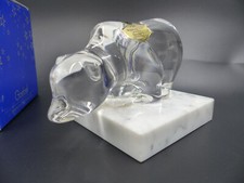 Goebel  Bär auf Marmorsockel 24 %Bleikristall m. Etikette ll Wahl