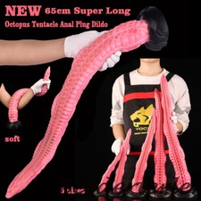 65cm Super Long Tentacle Anal Plug Masturbation Dildo Silicone Buttplug Sex Toys