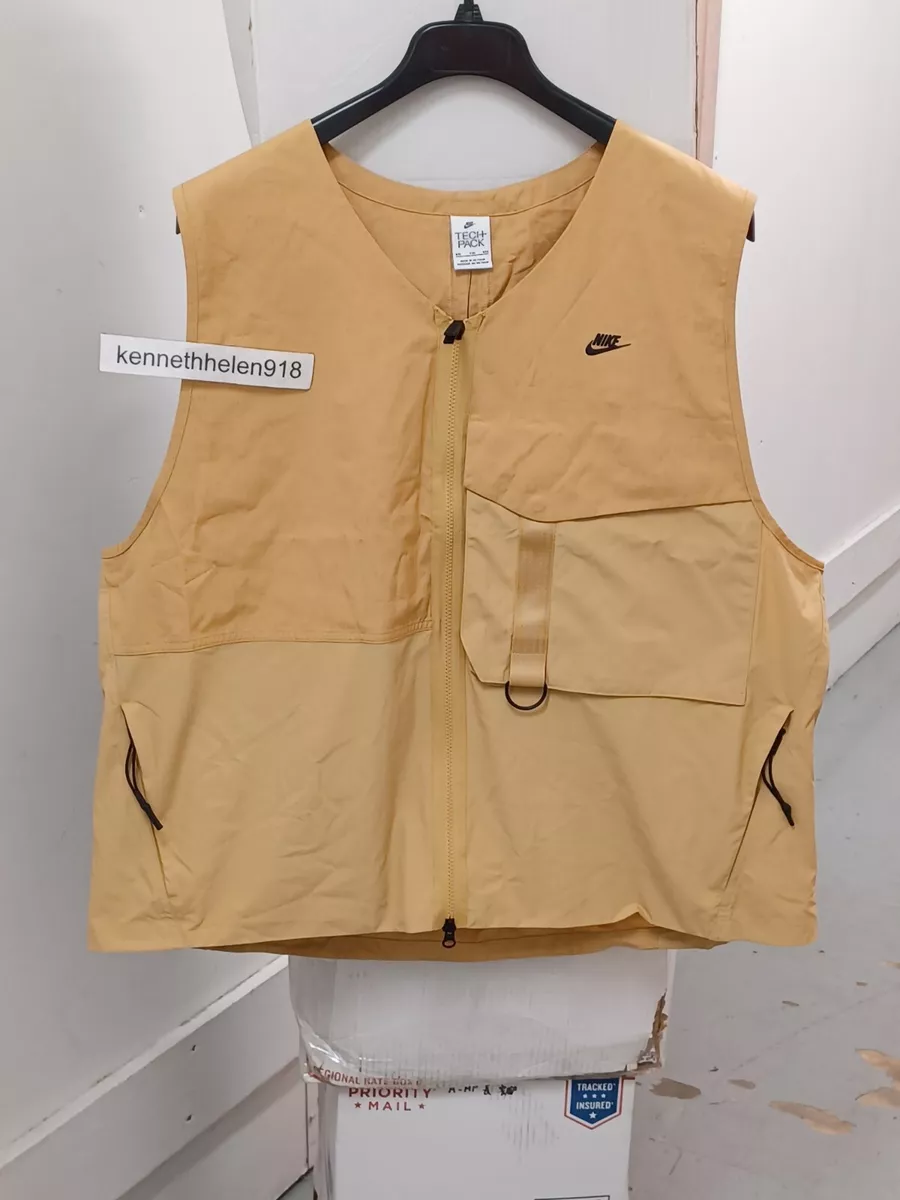 NIKE SPORTSWEAR TECH PACK UNLINED VEST DM5534 737 TAN MENS SIZE XXL
