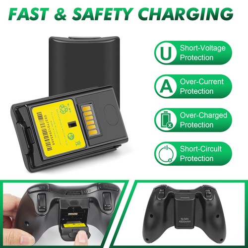 Wired/Wireless Controller Gamepad for Microsoft XBOX 360/Slim/E&360 Battery Pack - Picture 24 of 31
