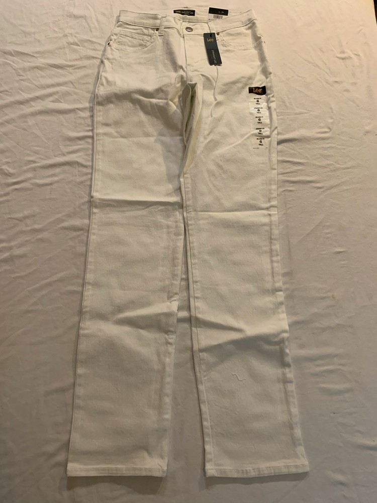 lee mid rise straight leg pants