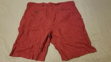 Mens Old Navy Linen Shorts 36 Burgundy Slim Khaki Chino 38