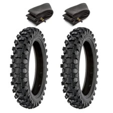 2 COPERTONI 2.50-10 + CAMERE GOMME X MINI MOTO CROSS TASSELLATI RUOTA MINICROSS