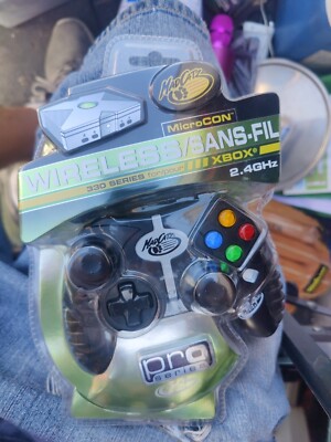 RARE!2007 Mad Catz XBOX Original wireless microCon gamepad Controller Pro Series
