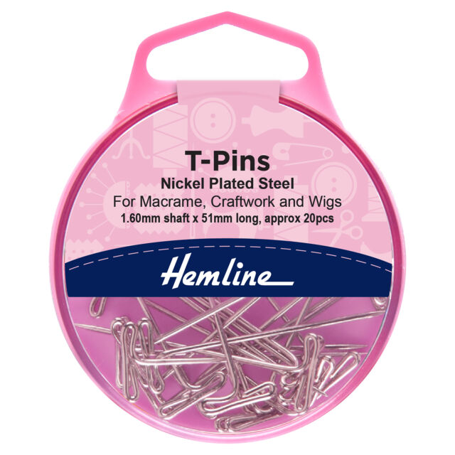 Hemline 51mm Nickel T-Pins