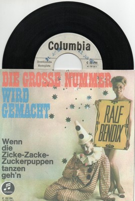 Columbia  Sg.  - RALF BENDIX  - DIEGROSSE NUMMER WIRD GEMACHT  -  weiße Promo