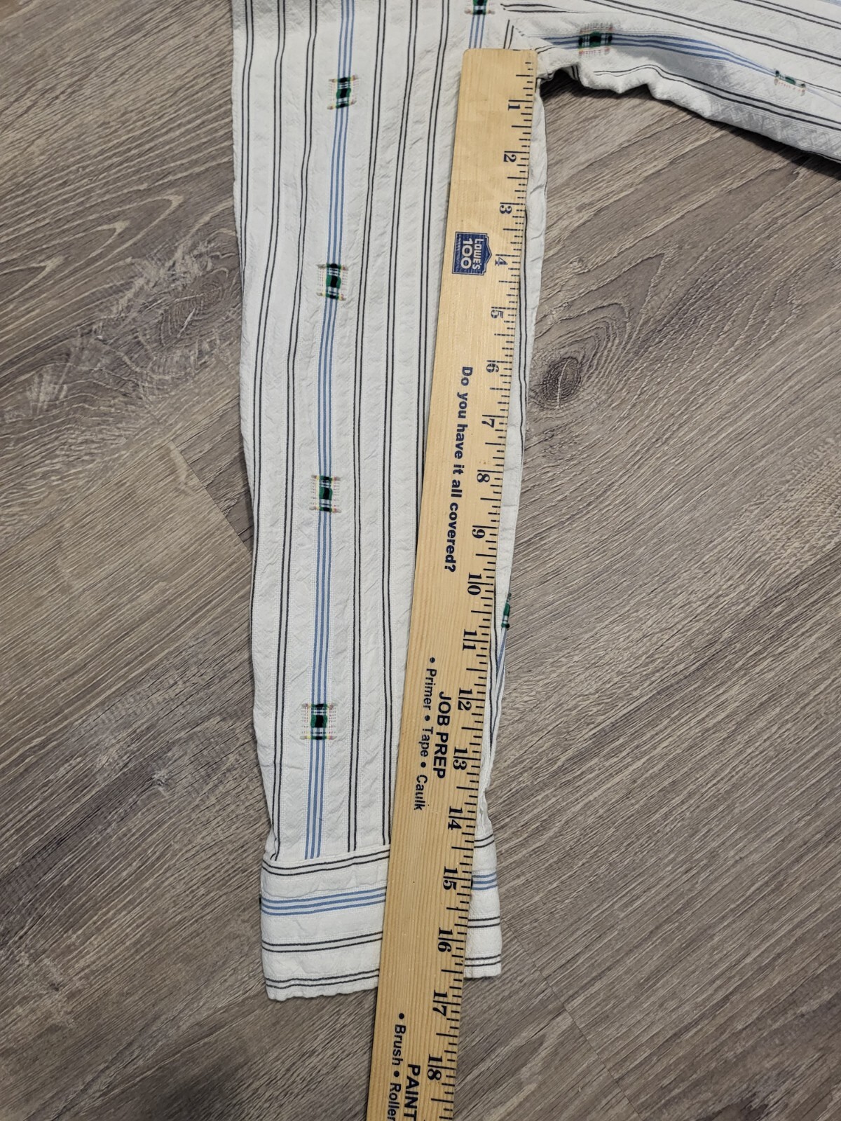 Loft Pinstripe Women's Mini Patchwork Button Up L… - image 6