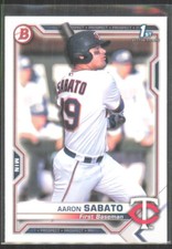 2021 Bowman Prospects Aaron Sabato Minnesota Twins #BP-125