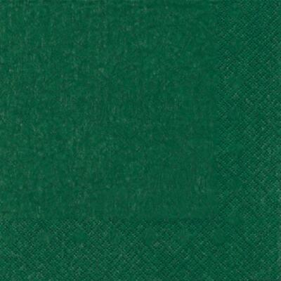 20 Cocktailservietten Modern Colours dark green Einfarbig Uni grün Deko 25x25cm