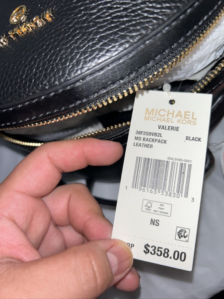 Michael Kors Valerie Medium Black Pebbled Leather Backpack  display picture 1