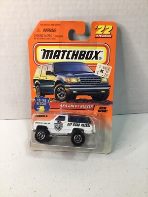 Matchbox To The Rescue 4x4 Chevy Blazer Police Off Road Patrol #22 of 75 Serie 4