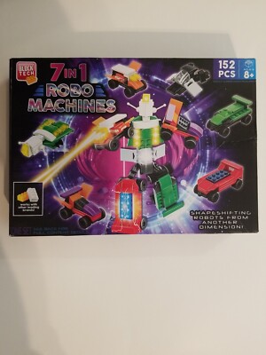 NEW Block Tech 7-in-1 Robo Machines Shape Shifting Robots 152pcs Brick Building