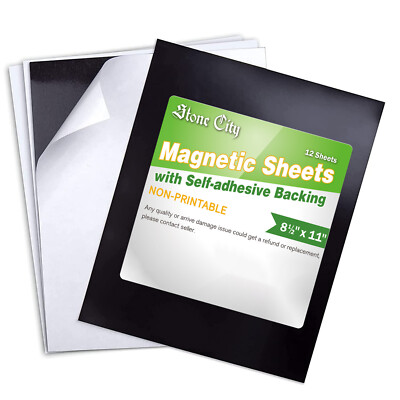 Lot Stone City Strong Self Adhesive Magnetic Sheet 8.5x11 8X10 4X6 5x7 12-20 Mil