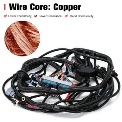 4L60E Stand Alone Wiring Harness For 97-06 LS LS1 4.8 5.3 6.0 Drive by Cable DBC