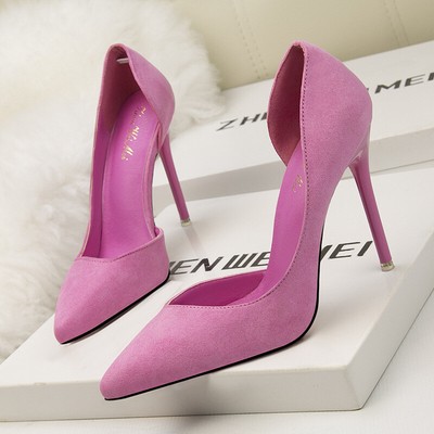 Women's Faux Suede Pointy Toe High Heels Fashion Sexy Stiletto Pump Party Shoes