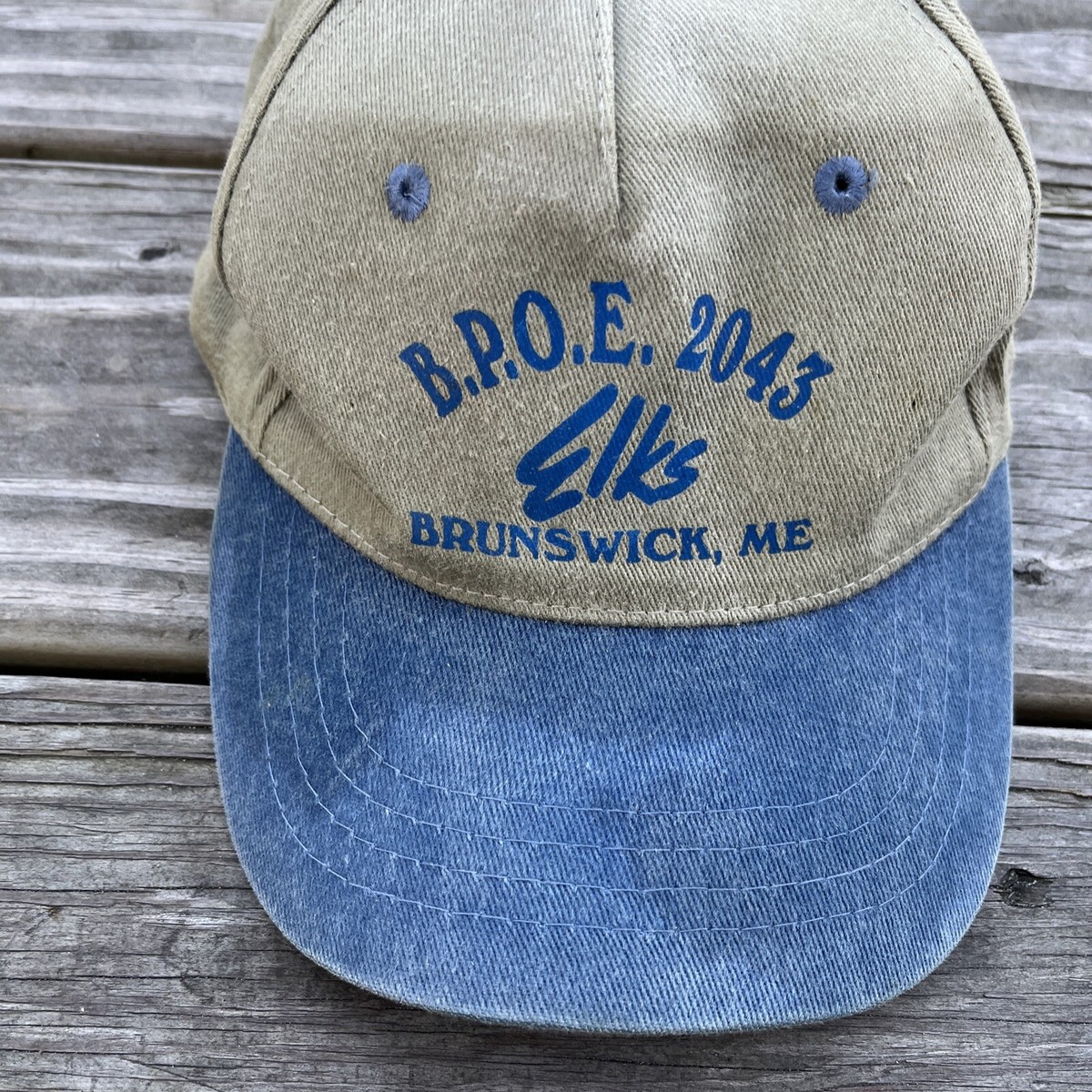 B.P.O.E. 2043 Elks Brunswick, ME VTG Strapback Baseball Hat Cap