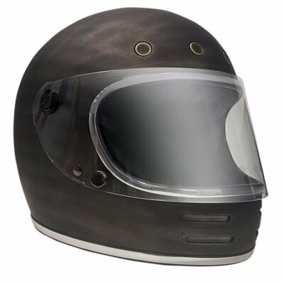 RXT Stone Retro Vintage Motorcycle Helmet Matt Patina Black | eBay