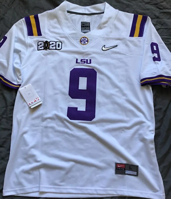 LSU Tigers  Jersey 9, All Stitched. 2020 Playoff Patch, BURREAUX Editio