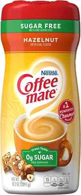 Nestle Coffee Mate Zuckerfreies Pulver Milchkännchen, Haselnuss, 10,2 Unze