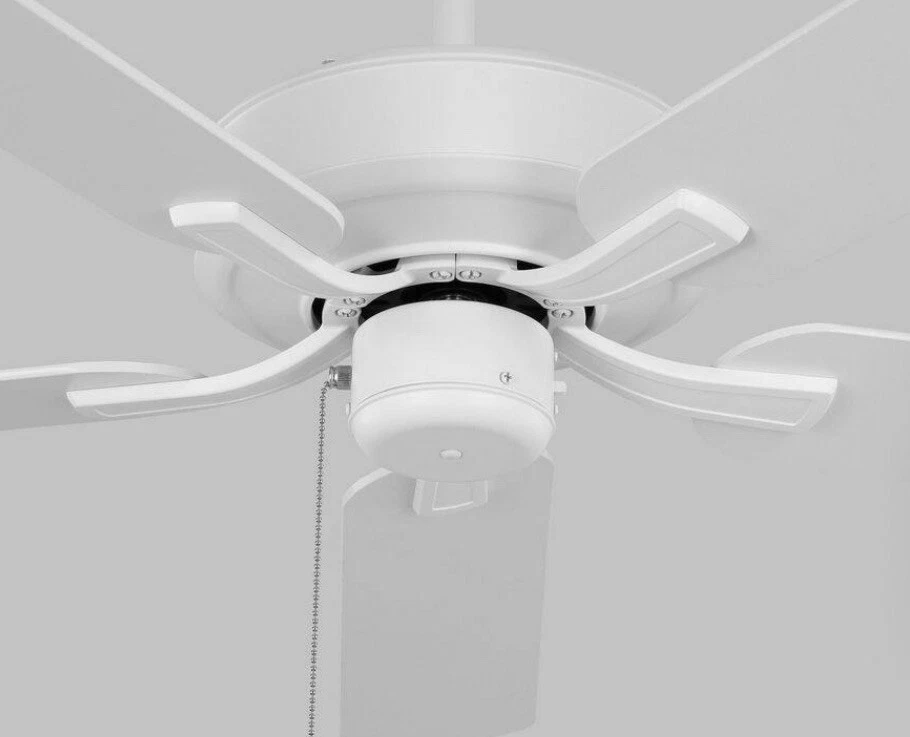 Linden 52 in. Transitional Indoor Matte White Ceiling Fan with White Blades - Image 3 of 4