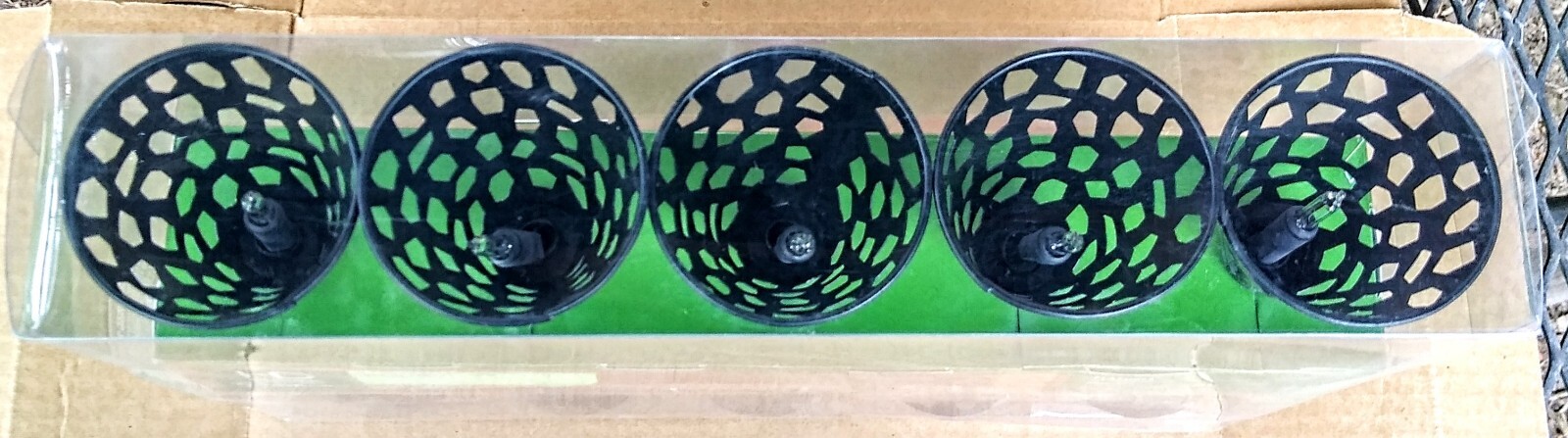 HD DESIGNS OUTDOORS STRING LIGHTS METAL CONE 10-LIGHT SET INDOOR/OUTDOOR GARDEN