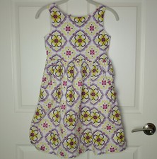 Tea Collection Woven Tile Print Morocco Art de Vivre Sundress White Purp Yell 12