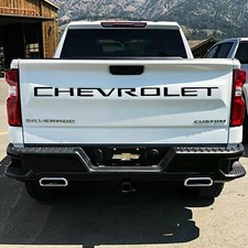 Black Tailgate Insert Letters Decal Vinyl Stickers For Chevrolet Silverado 19-21