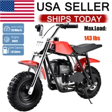 Mini Dirt Bike Gas Powered Off Road 4-Stroke 40cc Pocket Bike Pit Motorcycle Red