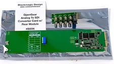 Blackmagic Design OpenGear Analog To SDI Converter Card w/ Rear Module - #B85N