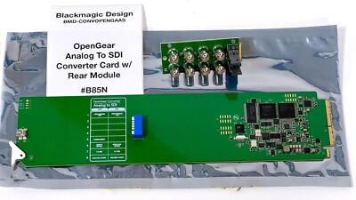 Blackmagic Design OpenGear Analog To SDI Converter Card w/ Rear