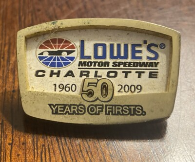 #ad 2009 Lowe#x27;s Motor Speedway Charlotte 50th Anniversary NASCAR Hat Pin $9.50