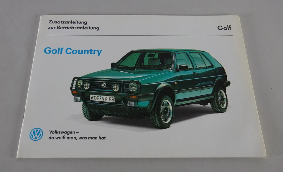 Carpeta De Documentos Con Manual / Guía VW Golf II / 2 País De Julio De 1990 - Imagen 3 de 4