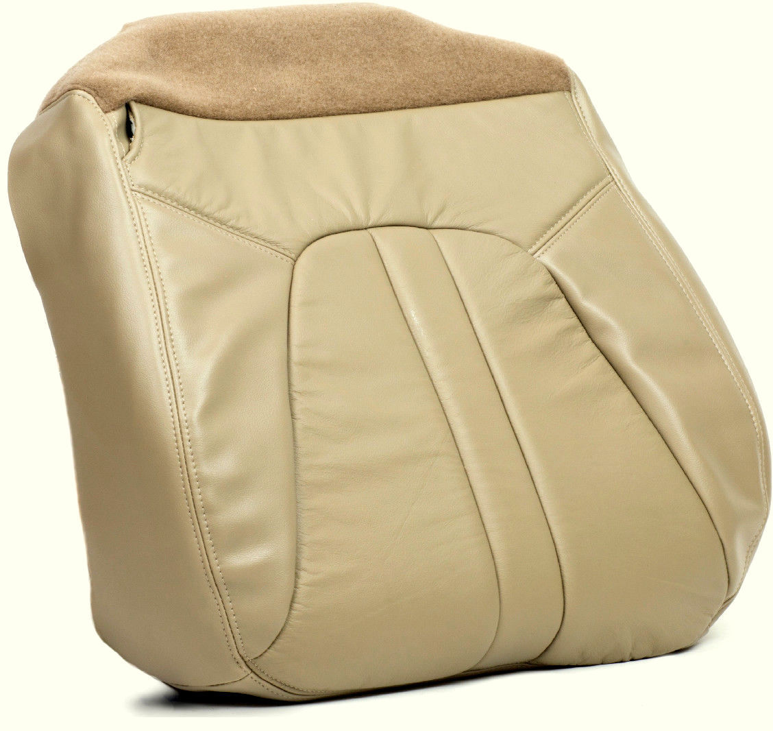 Driver Side Bottom Seat Cover For 1997-2002 Ford Expedition Eddie Bauer - Tan Synthetic Leather 2 thumbnail image