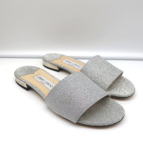 silver sparkle sliders