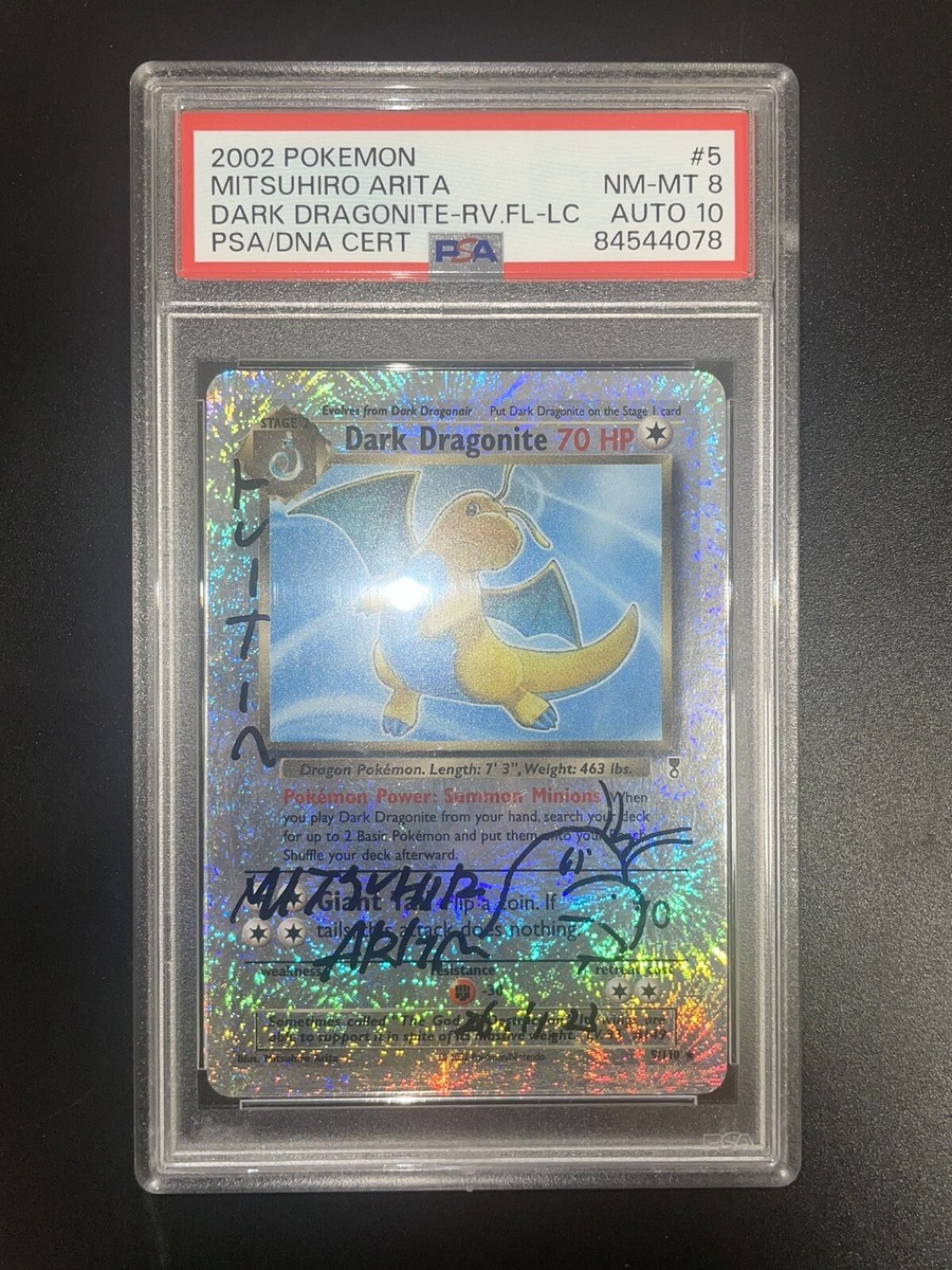 Pokémon Legendary Collection Dark Dragonite 5/110 Reverse Holo PSA