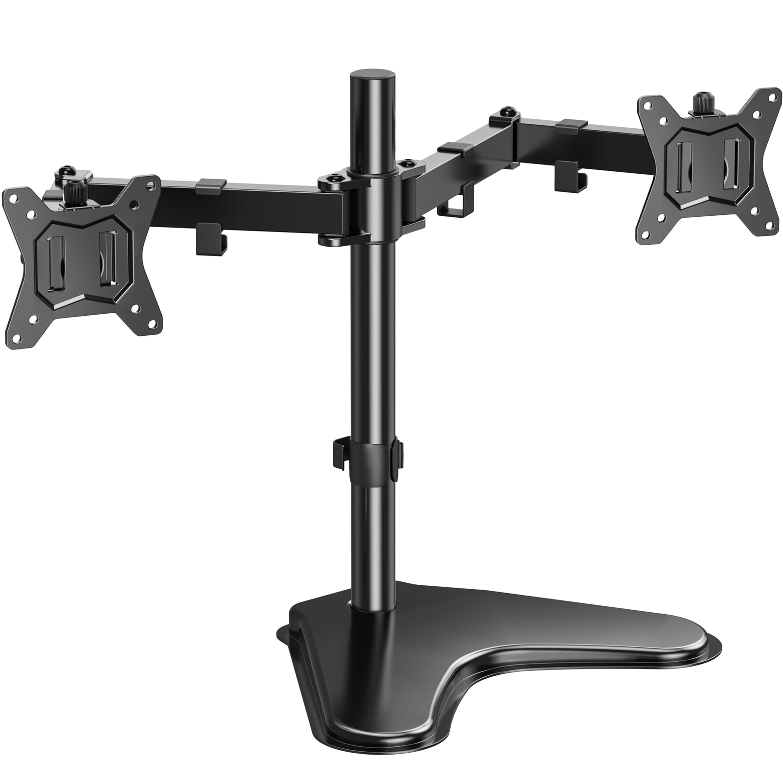 HUANUO Dual Monitor Stand, Free-Standing Fully Adjustable Dual Monitor Mount ...