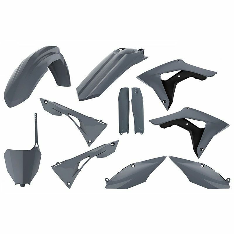 Kit plastiques Polisport CRF 450 R gris nardo en polypropylène ultra résistant